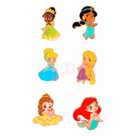 Disney Loungefly POP! Enamel Pins Princess Chibi 4 cm Assortment (12)